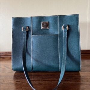 DOONEY & BOURKE SAFFIANO LEATHER SMALL LEXINGTON TOTE SHOPPER PURSE SEAFOAM NWT
